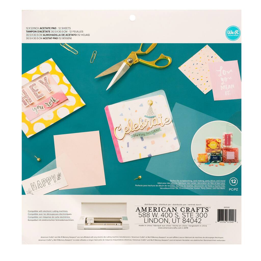 Buy The We R Memory Keepers 12 X 12 Acetate Pad 12ct At Michaels